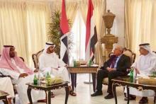 شخبوط بن نهيان يفتتح المركز الإعلامي للجنة العليا للإغاثة اليمنية بسفارة اليمن في الرياض