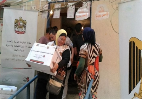 6900 مستفيد من مساعدات مؤسسة خليفة الانسانية ضمن مشروع إفطار صائم في لبنان