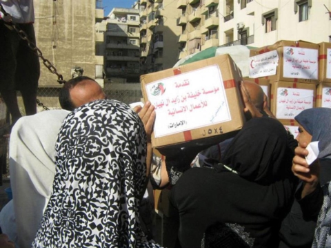 مساعدات من خليفة الإنسانية للنازحين السوريين في لبنان