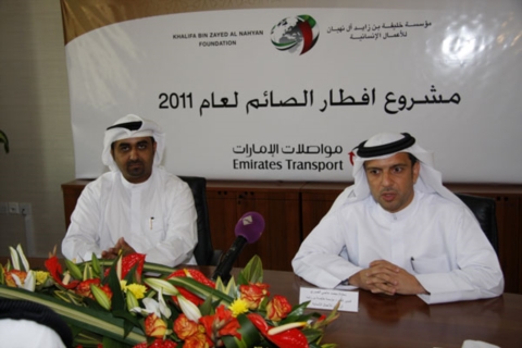 خليفة الانسانية ومواصلات الامارات توفران وسائل لنقل الوجبات الرمضانية لمستحقيها