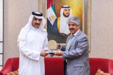 أحمد جمعة الزعابي يستقبل الأمين العام للمؤسسة الخيرية الملكية البحرينية